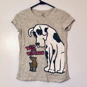 OLD NAVY gray best friend puppy dog t shirt large